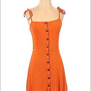 NWT - Top shop bow tie Orange dress - size 8
